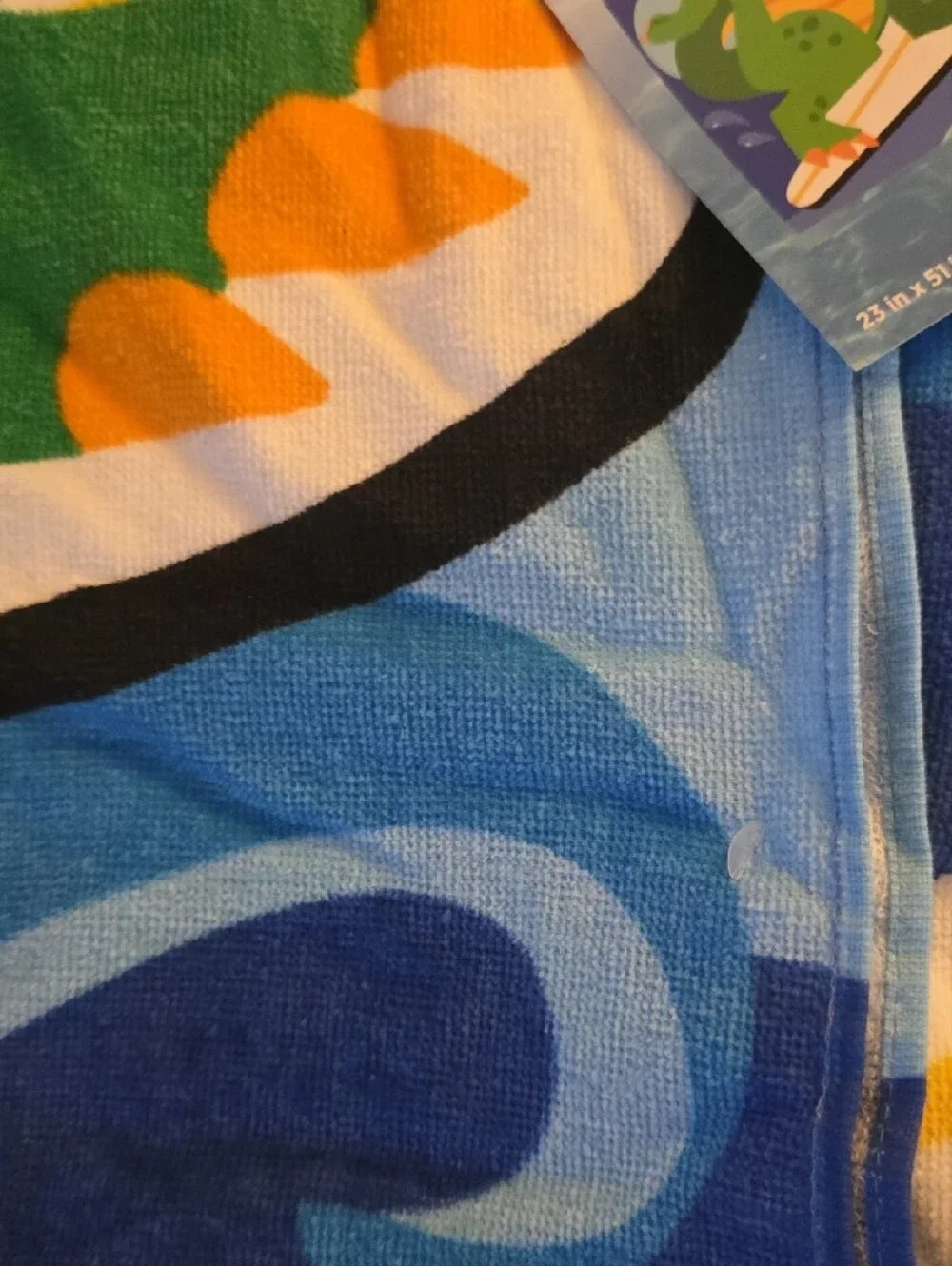 Colorful Beach Towels - Blue, Green & Yellow Stripes